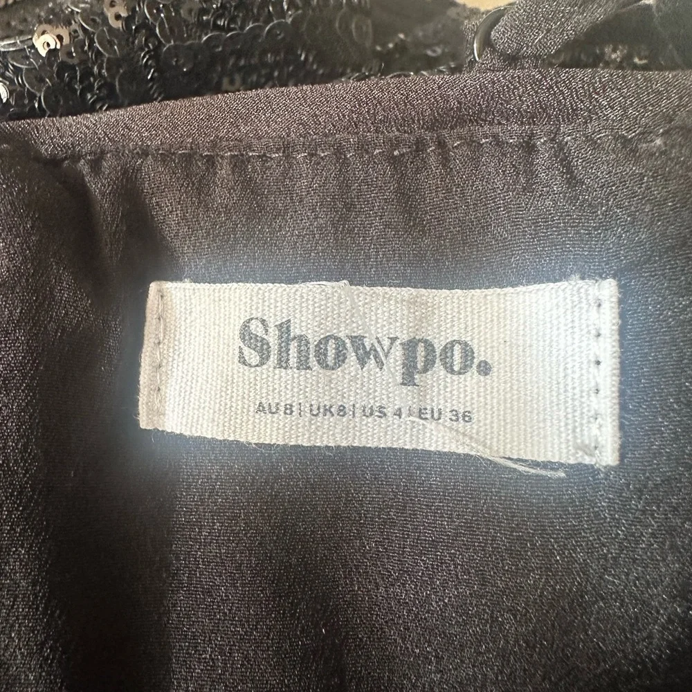 Black Sequin Showpo Mini Dress - Picture 4 of 4